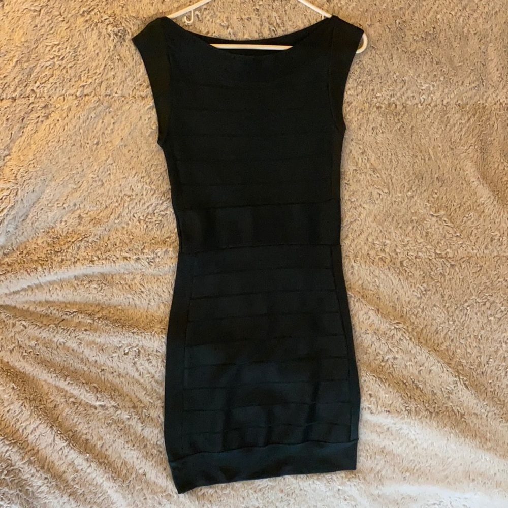 Dark green French Connection bandage dress
